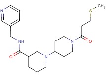 1'-[3-(methylthio)propanoyl]-N-(pyridin-3-ylmethyl)-1,4'-bipiperidine-3-carboxamide