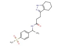 N-{1-[4-(methylsulfonyl)phenyl]ethyl}-3-(4,5,6,7-tetrahydro-1H-indazol-3-yl)propanamide