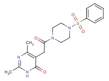 2,6-dimethyl-5-{2-oxo-2-[4-(phenylsulfonyl)-1-piperazinyl]ethyl}-4(3H)-pyrimidinone