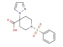 1-(phenylsulfonyl)-4-(1H-pyrazol-1-yl)piperidine-4-carboxylic acid