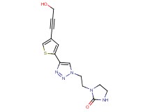 1-(2-{4-[4-(3-hydroxyprop-1-yn-1-yl)-2-thienyl]-1H-1,2,3-triazol-1-yl}ethyl)imidazolidin-2-one