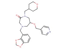 4-(1,3-benzodioxol-4-ylmethyl)-6-(4-pyridinylmethoxy)-1-(tetrahydro-2H-pyran-4-ylmethyl)-1,4-diazepan-2-one