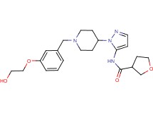 N-(1-{1-[3-(2-hydroxyethoxy)benzyl]-4-piperidinyl}-1H-pyrazol-5-yl)tetrahydro-3-furancarboxamide