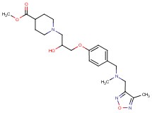methyl 1-{2-hydroxy-3-[4-({methyl[(4-methyl-1,2,5-oxadiazol-3-yl)methyl]amino}methyl)phenoxy]propyl}-4-piperidinecarboxylate