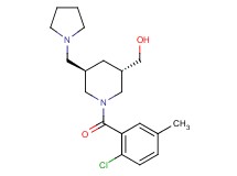 [(3S*,5R*)-1-(2-chloro-5-methylbenzoyl)-5-(1-pyrrolidinylmethyl)-3-piperidinyl]methanol