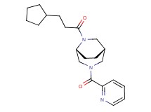 (1S*,5R*)-6-(3-cyclopentylpropanoyl)-3-(2-pyridinylcarbonyl)-3,6-diazabicyclo[3.2.2]nonane
