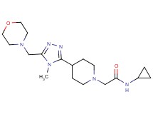 N-cyclopropyl-2-{4-[4-methyl-5-(morpholin-4-ylmethyl)-4H-1,2,4-triazol-3-yl]piperidin-1-yl}acetamide