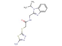2-[(5-amino-1,3,4-thiadiazol-2-yl)thio]-N-[(1-isopropyl-1H-benzimidazol-2-yl)methyl]acetamide