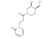 1-{3-[(3S*,4R*)-3-hydroxy-4-(hydroxymethyl)-1-piperidinyl]-3-oxopropyl}-2(1H)-pyridinone