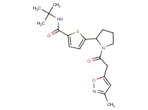 N-(tert-butyl)-5-{1-[(3-methyl-5-isoxazolyl)acetyl]-2-pyrrolidinyl}-2-thiophenecarboxamide