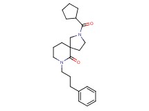 2-(cyclopentylcarbonyl)-7-(3-phenylpropyl)-2,7-diazaspiro[4.5]decan-6-one
