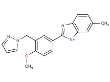 2-[4-methoxy-3-(1H-pyrazol-1-ylmethyl)phenyl]-6-methyl-1H-benzimidazole