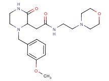 2-[1-(3-methoxybenzyl)-3-oxo-2-piperazinyl]-N-[2-(4-morpholinyl)ethyl]acetamide