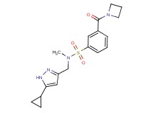 3-(azetidin-1-ylcarbonyl)-N-[(5-cyclopropyl-1H-pyrazol-3-yl)methyl]-N-methylbenzenesulfonamide