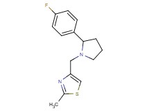 4-{[2-(4-fluorophenyl)-1-pyrrolidinyl]methyl}-2-methyl-1,3-thiazole