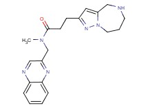 N-methyl-N-(2-quinoxalinylmethyl)-3-(5,6,7,8-tetrahydro-4H-pyrazolo[1,5-a][1,4]diazepin-2-yl)propanamide hydrochloride