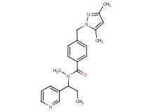 4-[(3,5-dimethyl-1H-pyrazol-1-yl)methyl]-N-methyl-N-[1-(3-pyridinyl)propyl]benzamide