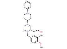 2-[1-(4-methoxy-3-methylbenzyl)-4-(1-phenyl-4-piperidinyl)-2-piperazinyl]ethanol