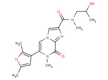 6-(2,5-dimethyl-3-furyl)-N-(2-hydroxypropyl)-N,7-dimethyl-8-oxo-7,8-dihydroimidazo[1,2-a]pyrazine-2-carboxamide