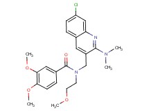 N-{[7-chloro-2-(dimethylamino)-3-quinolinyl]methyl}-3,4-dimethoxy-N-(2-methoxyethyl)benzamide
