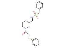 1-phenyl-N-({1-[(phenylthio)acetyl]-3-piperidinyl}methyl)methanesulfonamide