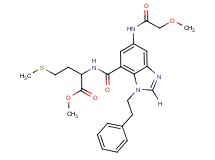 methyl N-{[5-[(methoxyacetyl)amino]-1-(2-phenylethyl)-1H-benzimidazol-7-yl]carbonyl}methioninate