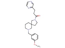 7-(3-methoxybenzyl)-2-[3-(2-pyrazinyl)propanoyl]-2,7-diazaspiro[4.5]decane