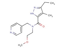 3-ethyl-N-(2-methoxyethyl)-4-methyl-N-(pyridin-4-ylmethyl)-1H-pyrazole-5-carboxamide