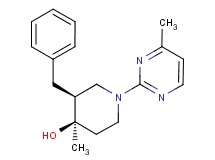 (3S*,4R*)-3-benzyl-4-methyl-1-(4-methyl-2-pyrimidinyl)-4-piperidinol