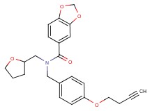 N-[4-(3-butyn-1-yloxy)benzyl]-N-(tetrahydro-2-furanylmethyl)-1,3-benzodioxole-5-carboxamide
