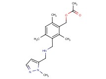 2,4,6-trimethyl-3-({[(1-methyl-1H-pyrazol-5-yl)methyl]amino}methyl)benzyl acetate