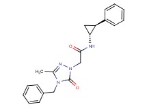 2-(4-benzyl-3-methyl-5-oxo-4,5-dihydro-1H-1,2,4-triazol-1-yl)-N-[(1R*,2S*)-2-phenylcyclopropyl]acetamide