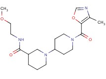 N-(2-methoxyethyl)-1'-[(4-methyl-1,3-oxazol-5-yl)carbonyl]-1,4'-bipiperidine-3-carboxamide