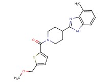 2-(1-{[5-(methoxymethyl)-2-thienyl]carbonyl}-4-piperidinyl)-4-methyl-1H-benzimidazole