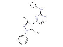 N-cyclobutyl-4-(3,5-dimethyl-1-phenyl-1H-pyrazol-4-yl)pyrimidin-2-amine