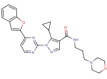 1-[4-(1-benzofuran-2-yl)-2-pyrimidinyl]-5-cyclopropyl-N-[3-(4-morpholinyl)propyl]-1H-pyrazole-4-carboxamide