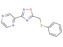 2-{5-[(phenylthio)methyl]-1,2,4-oxadiazol-3-yl}pyrazine