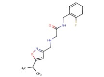 N-(2-fluorobenzyl)-2-{[(5-isopropylisoxazol-3-yl)methyl]amino}acetamide