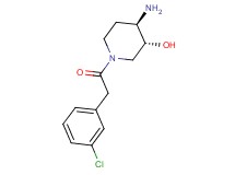 (3R*,4R*)-4-amino-1-[(3-chlorophenyl)acetyl]piperidin-3-ol