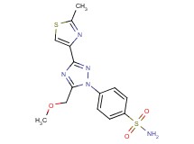 4-[5-(methoxymethyl)-3-(2-methyl-1,3-thiazol-4-yl)-1H-1,2,4-triazol-1-yl]benzenesulfonamide