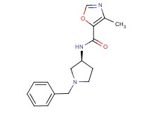 N-[(3S)-1-benzyl-3-pyrrolidinyl]-4-methyl-1,3-oxazole-5-carboxamide trifluoroacetate
