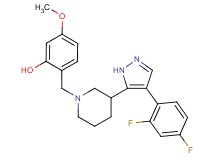 2-({3-[4-(2,4-difluorophenyl)-1H-pyrazol-5-yl]-1-piperidinyl}methyl)-5-methoxyphenol