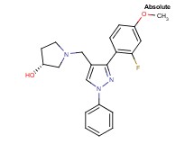 (3R)-1-{[3-(2-fluoro-4-methoxyphenyl)-1-phenyl-1H-pyrazol-4-yl]methyl}-3-pyrrolidinol