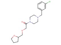 1-(3-chlorobenzyl)-4-[(tetrahydro-2-furanylmethoxy)acetyl]piperazine