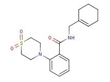 N-(cyclohex-1-en-1-ylmethyl)-2-(1,1-dioxidothiomorpholin-4-yl)benzamide