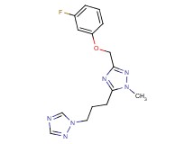 3-[(3-fluorophenoxy)methyl]-1-methyl-5-[3-(1H-1,2,4-triazol-1-yl)propyl]-1H-1,2,4-triazole