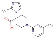 4-(2-methyl-1H-imidazol-1-yl)-1-(4-methylpyrimidin-2-yl)piperidine-4-carboxylic acid