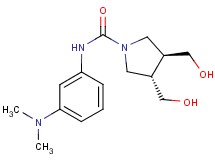 (3S*,4S*)-N-[3-(dimethylamino)phenyl]-3,4-bis(hydroxymethyl)pyrrolidine-1-carboxamide