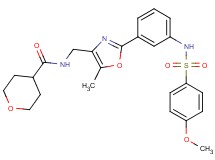 N-{[2-(3-{[(4-methoxyphenyl)sulfonyl]amino}phenyl)-5-methyl-1,3-oxazol-4-yl]methyl}tetrahydro-2H-pyran-4-carboxamide