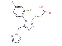 {[4-(2,4-difluorophenyl)-5-(1H-pyrazol-1-ylmethyl)-4H-1,2,4-triazol-3-yl]thio}acetic acid